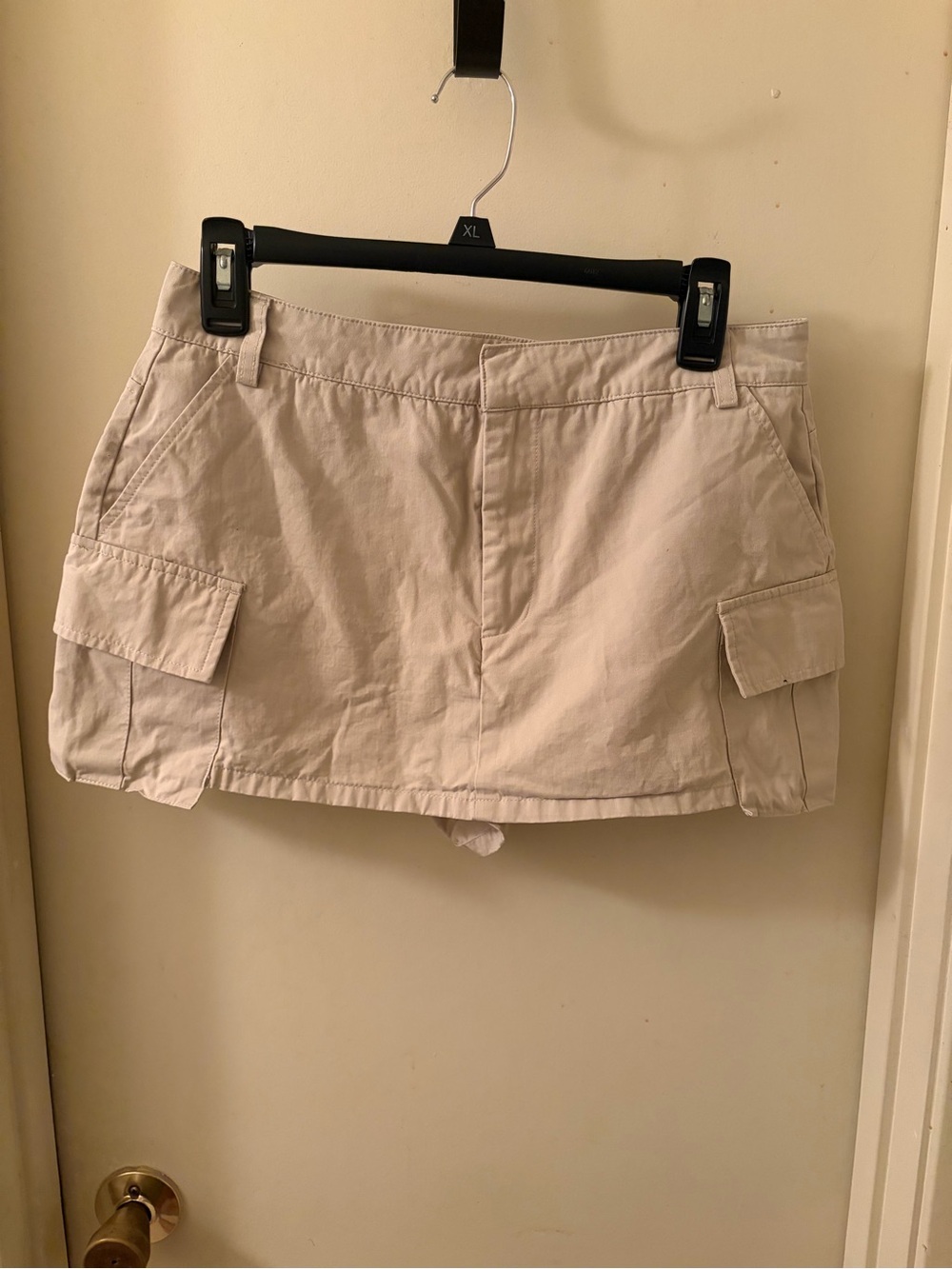 Zara Cream Cargo Mini Skort